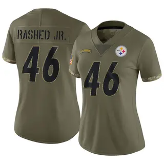 Hamilcar Rashed Jr. Pittsburgh Steelers Women's Limited 2022 Salute To Service Nike Jersey - Olive