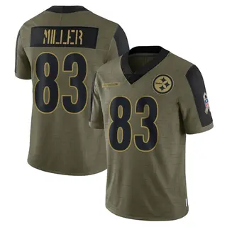 Heath Miller Pittsburgh Steelers Youth Limited 2021 Salute To Service Nike Jersey - Olive