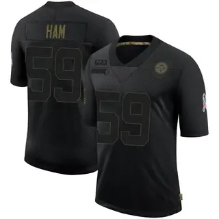 Jack Ham Pittsburgh Steelers Men's Limited 2020 Salute To Service Nike Jersey - Black