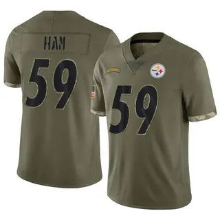 Jack Ham Pittsburgh Steelers Men's Limited 2022 Salute To Service Nike Jersey - Olive