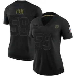 Jack Ham Pittsburgh Steelers Women's Limited 2020 Salute To Service Nike Jersey - Black