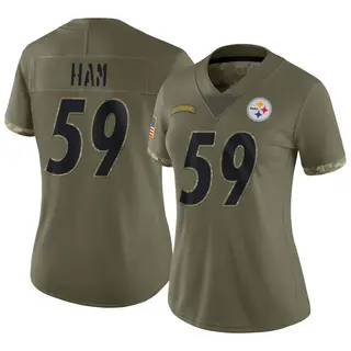 Jack Ham Pittsburgh Steelers Women's Limited 2022 Salute To Service Nike Jersey - Olive