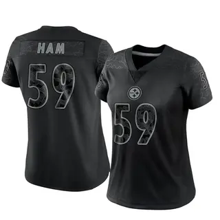 Jack Ham Pittsburgh Steelers Women's Limited Reflective Nike Jersey - Black