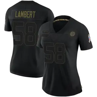 Jack Lambert Pittsburgh Steelers Women's Limited 2020 Salute To Service Nike Jersey - Black