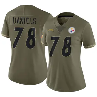 James Daniels Pittsburgh Steelers Women's Limited 2022 Salute To Service Nike Jersey - Olive