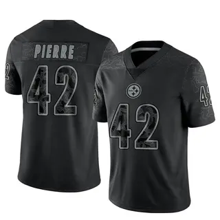 James Pierre Pittsburgh Steelers Men's Limited Reflective Nike Jersey - Black