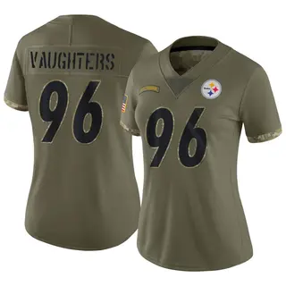 James Vaughters Pittsburgh Steelers Women's Limited 2022 Salute To Service Nike Jersey - Olive