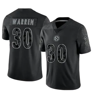 Jaylen Warren Pittsburgh Steelers Men's Limited Reflective Nike Jersey - Black