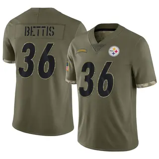 Jerome Bettis Pittsburgh Steelers Men's Limited 2022 Salute To Service Nike Jersey - Olive