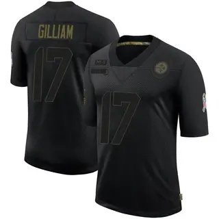 Joe Gilliam Pittsburgh Steelers Men's Limited 2020 Salute To Service Nike Jersey - Black