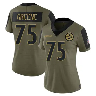 Joe Greene Pittsburgh Steelers Women's Limited 2021 Salute To Service Nike Jersey - Olive