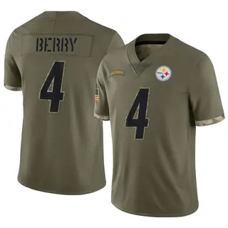 Jordan Berry Pittsburgh Steelers Men's Limited 2022 Salute To Service Nike Jersey - Olive