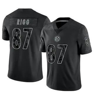 Justin Rigg Pittsburgh Steelers Men's Limited Reflective Nike Jersey - Black