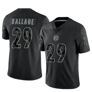 Kalen Ballage Pittsburgh Steelers Men's Limited Reflective Nike Jersey - Black