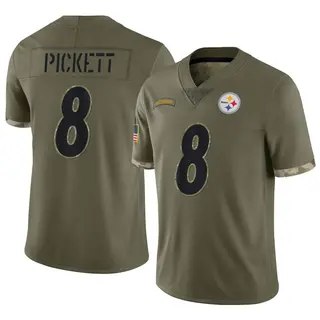 Kenny Pickett Pittsburgh Steelers Men's Limited 2022 Salute To Service Nike Jersey - Olive