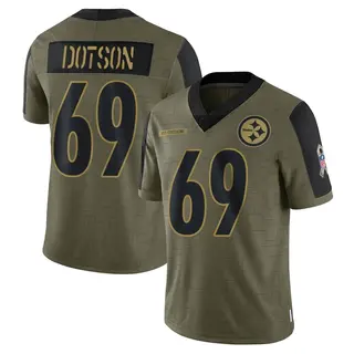Kevin Dotson Pittsburgh Steelers Youth Limited 2021 Salute To Service Nike Jersey - Olive