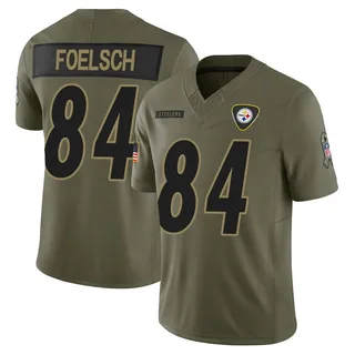 Kevin Foelsch Pittsburgh Steelers Men's Limited 2025 Salute to Service Nike Jersey - Olive