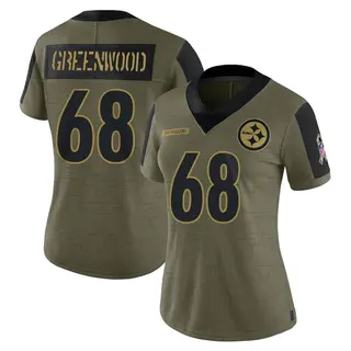 L.C. Greenwood Pittsburgh Steelers Women's Limited 2021 Salute To Service Nike Jersey - Olive
