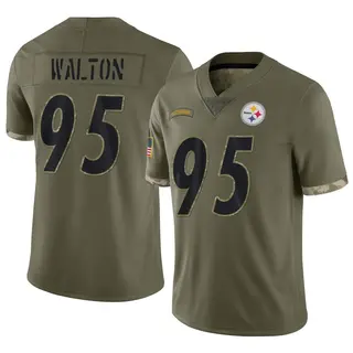 L.T. Walton Pittsburgh Steelers Men's Limited 2022 Salute To Service Nike Jersey - Olive