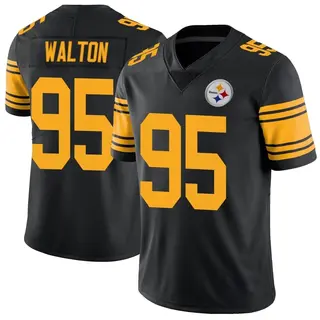 L.T. Walton Pittsburgh Steelers Men's Limited Color Rush Nike Jersey - Black