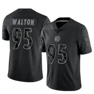 L.T. Walton Pittsburgh Steelers Youth Limited Reflective Nike Jersey - Black