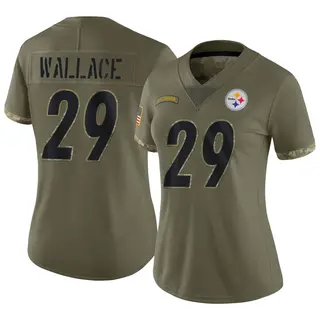 Levi Wallace Pittsburgh Steelers Women's Limited 2022 Salute To Service Nike Jersey - Olive