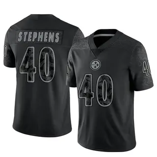 Linden Stephens Pittsburgh Steelers Men's Limited Reflective Nike Jersey - Black