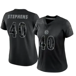 Linden Stephens Pittsburgh Steelers Women's Limited Reflective Nike Jersey - Black