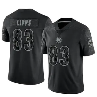 Louis Lipps Pittsburgh Steelers Men's Limited Reflective Nike Jersey - Black