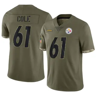 Mason Cole Pittsburgh Steelers Men's Limited 2022 Salute To Service Nike Jersey - Olive