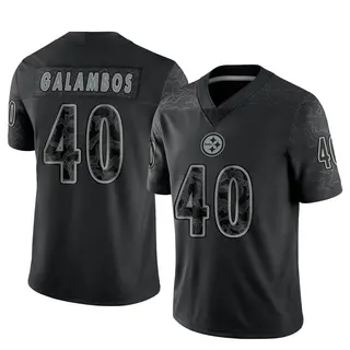 Matt Galambos Pittsburgh Steelers Men's Limited Reflective Nike Jersey - Black