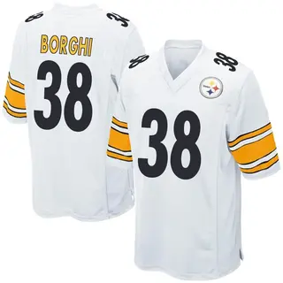 Max Borghi Pittsburgh Steelers Men's Game Nike Jersey - White