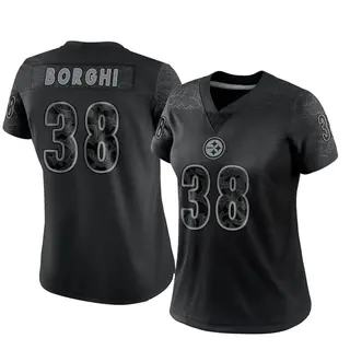 Max Borghi Pittsburgh Steelers Women's Limited Reflective Nike Jersey - Black