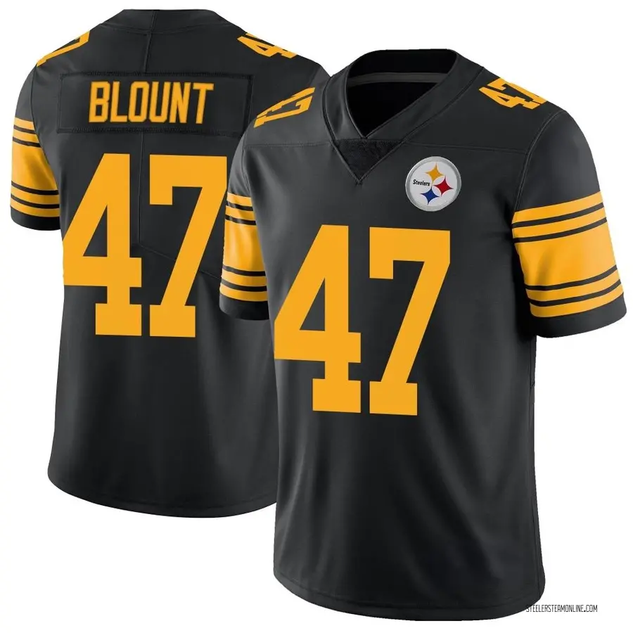 Mel Blount Pittsburgh Steelers Men's Limited Color Rush Nike Jersey - Black