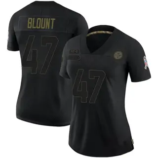 Mel Blount Pittsburgh Steelers Women's Limited 2020 Salute To Service Nike Jersey - Black