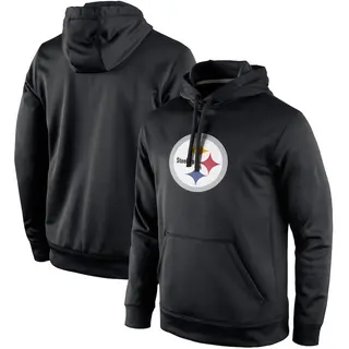 Men's Pittsburgh Steelers Black Circuit Logo Essential Performance Pullover Hoodie