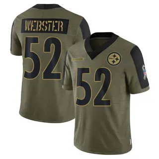 Mike Webster Pittsburgh Steelers Men's Limited 2021 Salute To Service Nike Jersey - Olive