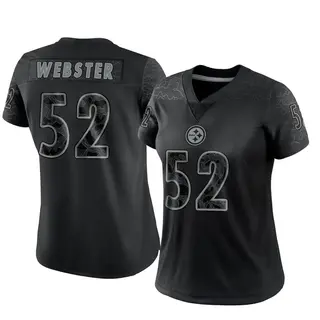 Mike Webster Pittsburgh Steelers Women's Limited Reflective Nike Jersey - Black