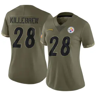 Miles Killebrew Pittsburgh Steelers Women's Limited 2022 Salute To Service Nike Jersey - Olive