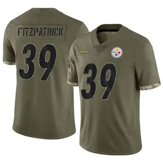Minkah Fitzpatrick Pittsburgh Steelers Youth Limited 2022 Salute To Service Nike Jersey - Olive