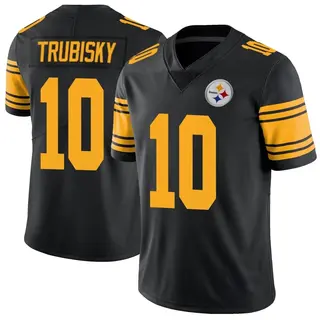 Mitch Trubisky Pittsburgh Steelers Men's Limited Color Rush Nike Jersey - Black
