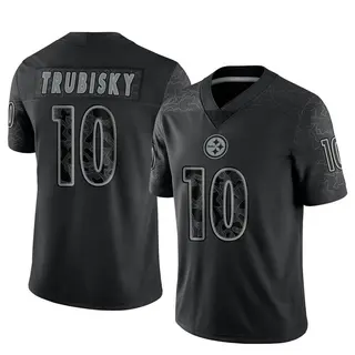 Mitch Trubisky Pittsburgh Steelers Men's Limited Reflective Nike Jersey - Black