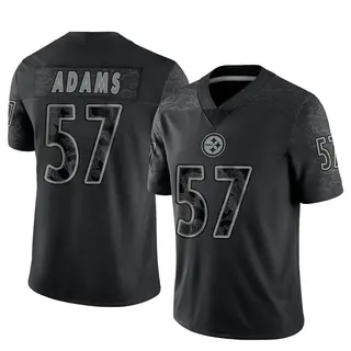 Montravius Adams Pittsburgh Steelers Men's Limited Reflective Nike Jersey - Black