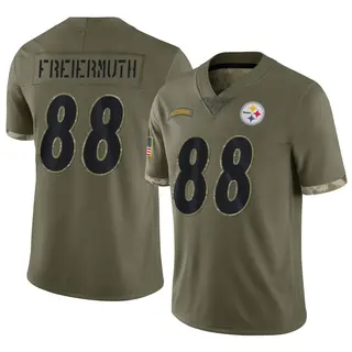 Pat Freiermuth Pittsburgh Steelers Men's Limited 2022 Salute To Service Nike Jersey - Olive