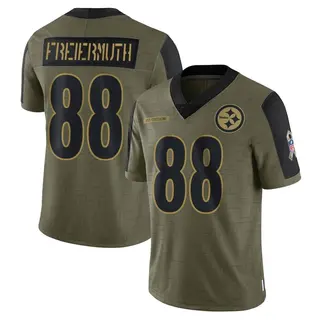 Pat Freiermuth Pittsburgh Steelers Youth Limited 2021 Salute To Service Nike Jersey - Olive