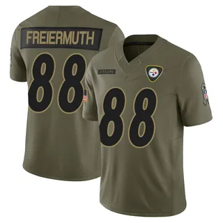 Pat Freiermuth Pittsburgh Steelers Youth Limited 2025 Salute to Service Nike Jersey - Olive