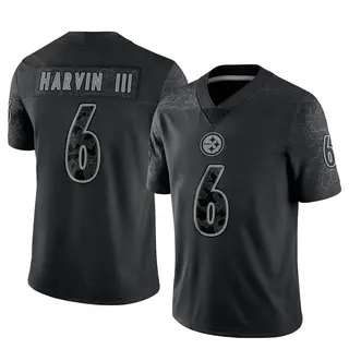Pressley Harvin III Pittsburgh Steelers Men's Limited Reflective Nike Jersey - Black