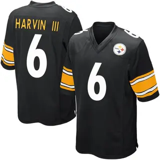 Pressley Harvin III Pittsburgh Steelers Youth Game Team Color Nike Jersey - Black