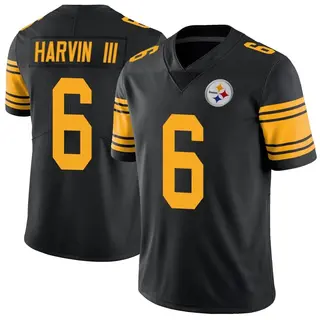 Pressley Harvin III Pittsburgh Steelers Youth Limited Color Rush Nike Jersey - Black
