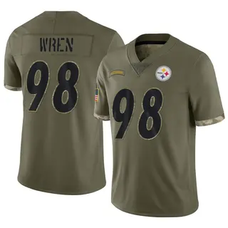 Renell Wren Pittsburgh Steelers Men's Limited 2022 Salute To Service Nike Jersey - Olive